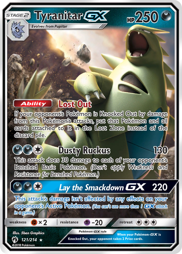 Tyranitar GX (121/214) [Sun & Moon: Lost Thunder] | Rock City Comics