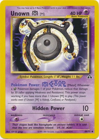 Unown [M] (49/75) [Neo Discovery Unlimited] | Rock City Comics