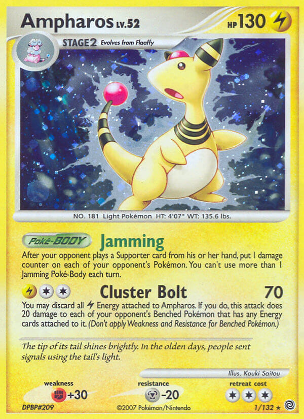 Ampharos (1/132) (Theme Deck Exclusive) [Diamond & Pearl: Secret Wonders] | Rock City Comics