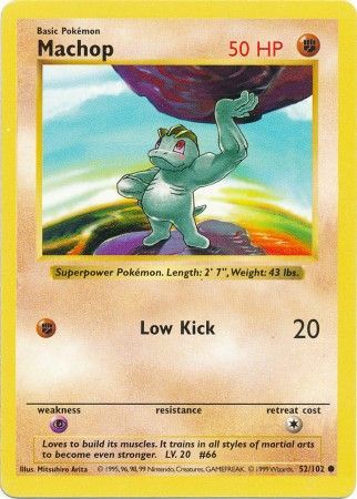 Machop (52/102) [Base Set Shadowless Unlimited] | Rock City Comics