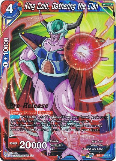 King Cold, Gathering the Clan (BT14-150) [Cross Spirits Prerelease Promos] | Rock City Comics