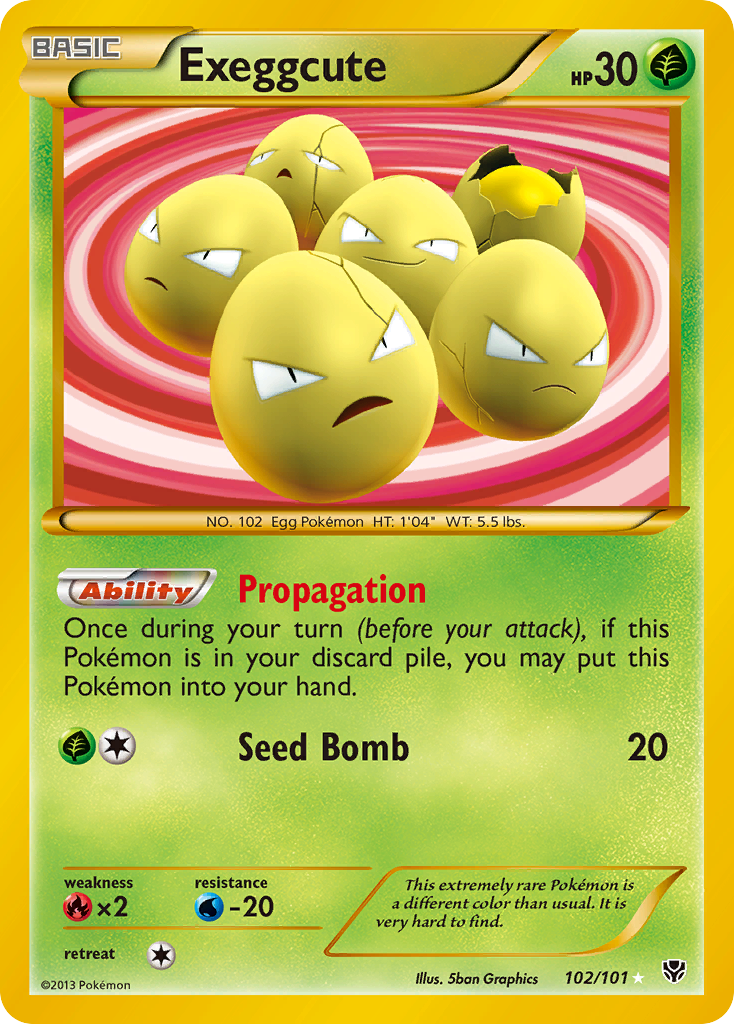 Exeggcute (102/101) [Black & White: Plasma Blast] | Rock City Comics