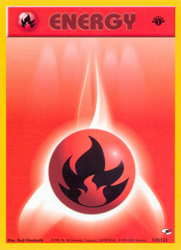 Fire Energy (128/132) [Gym Heroes 1st Edition] | Rock City Comics