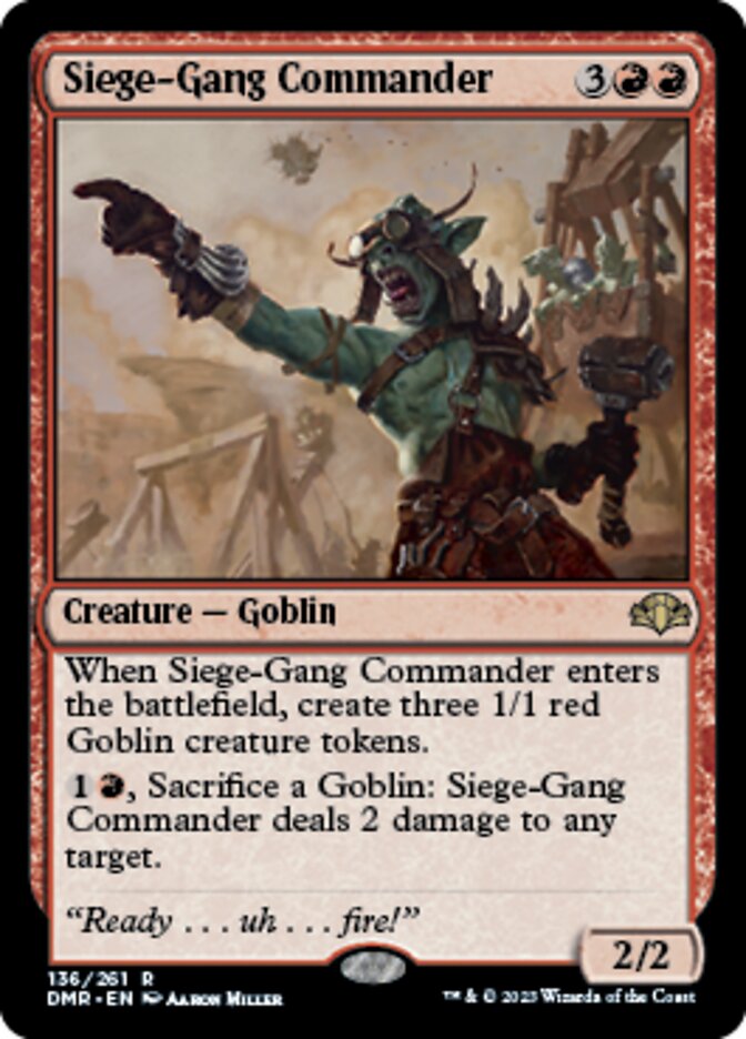 Siege-Gang Commander [Dominaria Remastered] | Rock City Comics