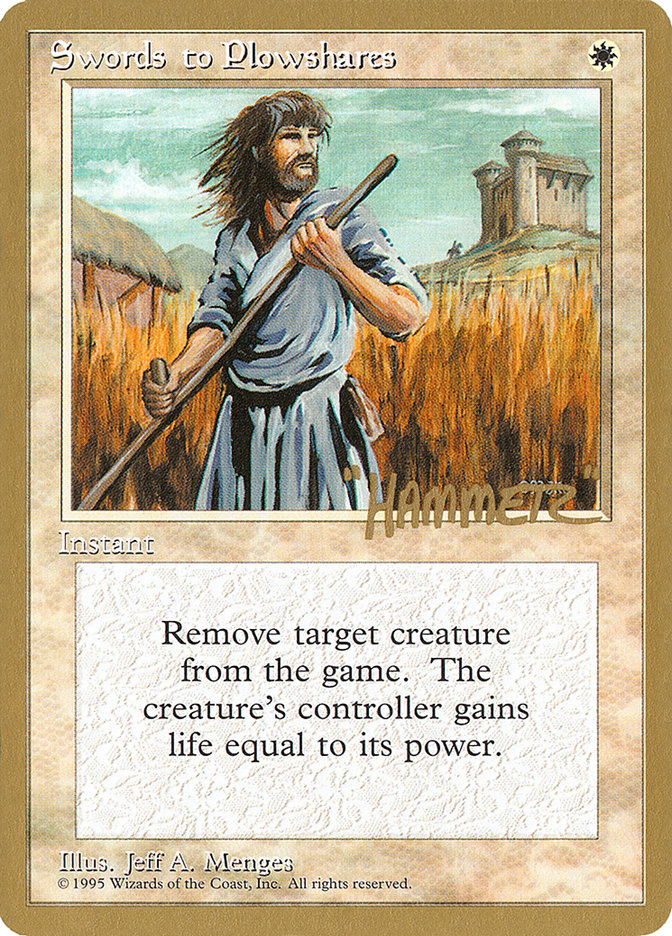 Swords to Plowshares (Shawn "Hammer" Regnier) [Pro Tour Collector Set] | Rock City Comics