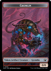 Treasure // Gremlin Double-Sided Token [March of the Machine Commander Tokens] | Rock City Comics