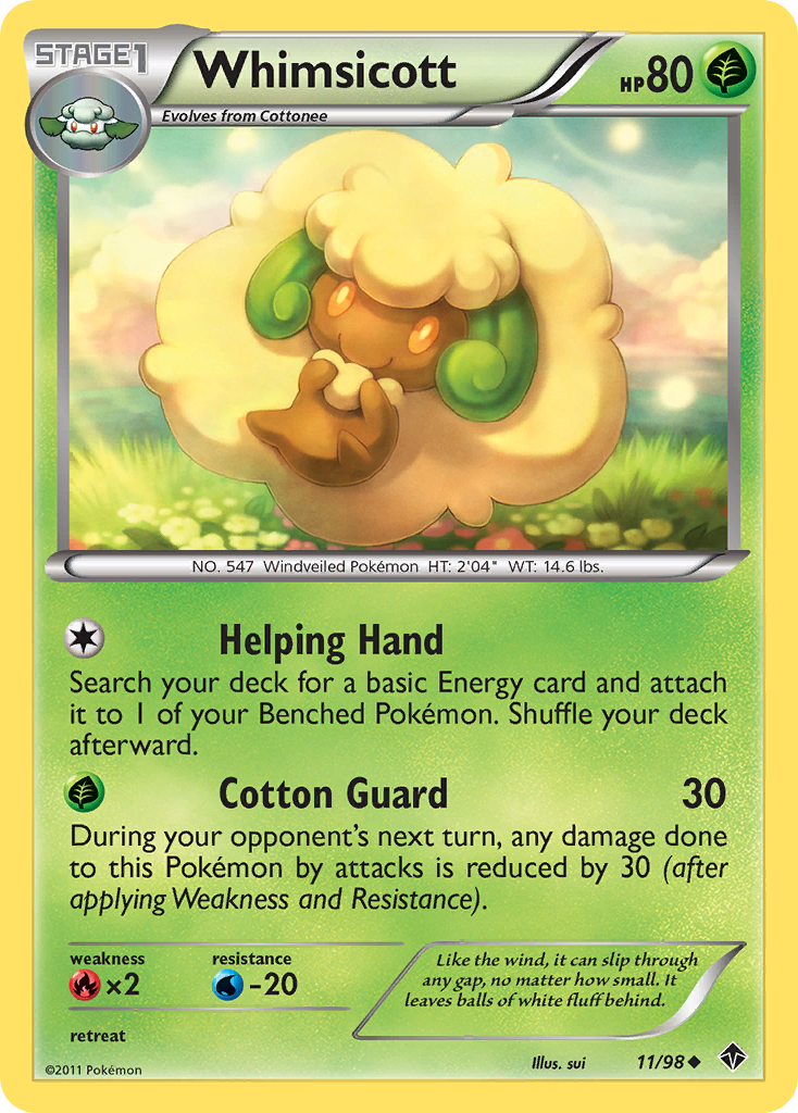 Whimsicott (11/98) [Black & White: Emerging Powers] | Rock City Comics