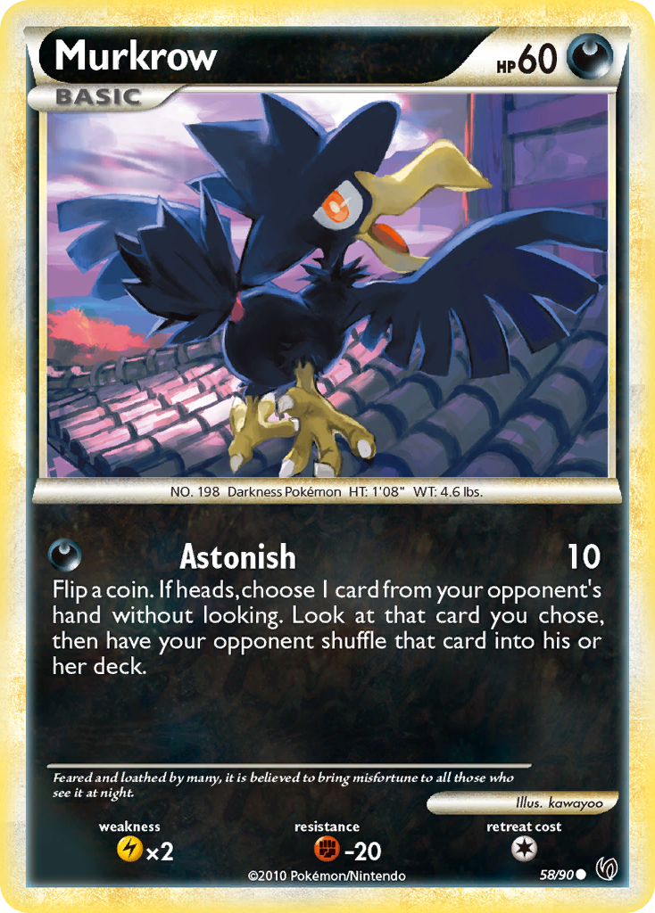 Murkrow (58/90) [HeartGold & SoulSilver: Undaunted] | Rock City Comics