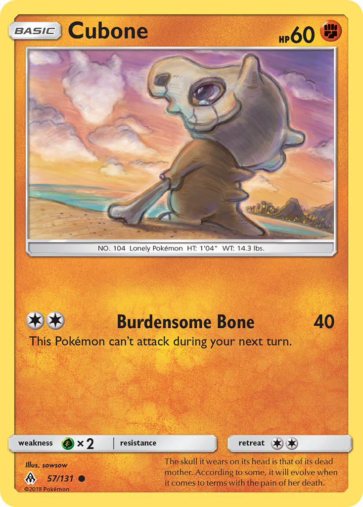 Cubone (57/131) [Sun & Moon: Forbidden Light] | Rock City Comics