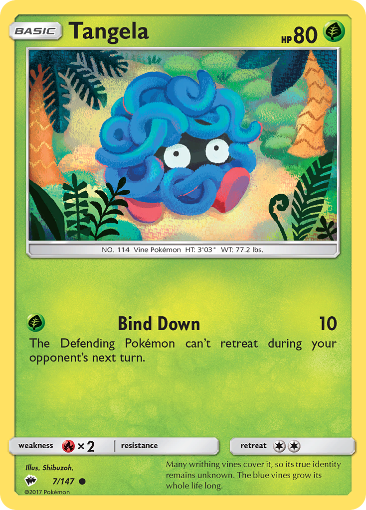 Tangela (7/147) [Sun & Moon: Burning Shadows] | Rock City Comics