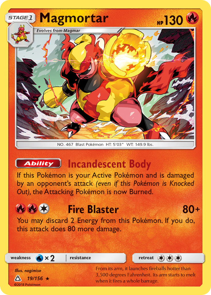 Magmortar (19/156) [Sun & Moon: Ultra Prism] | Rock City Comics