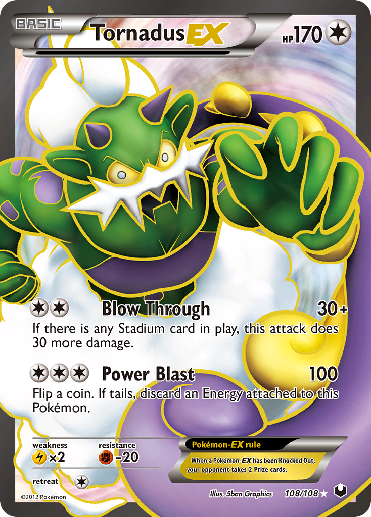 Tornadus EX (108/108) [Black & White: Dark Explorers] | Rock City Comics