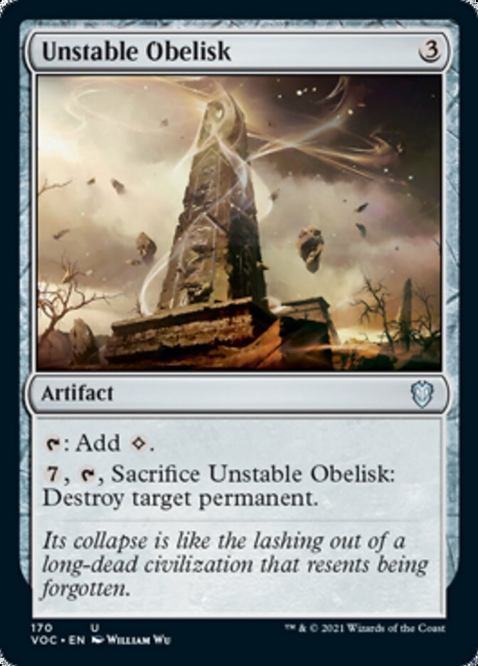 Unstable Obelisk [Innistrad: Crimson Vow Commander] | Rock City Comics