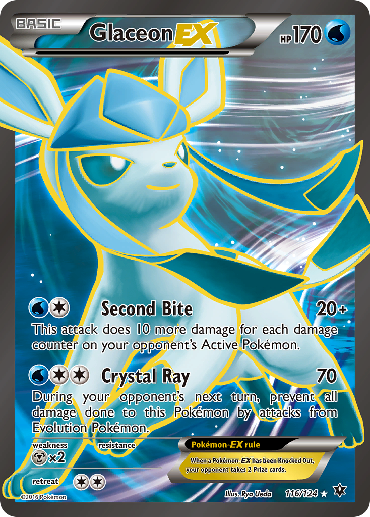 Glaceon EX (116/124) [XY: Fates Collide] | Rock City Comics