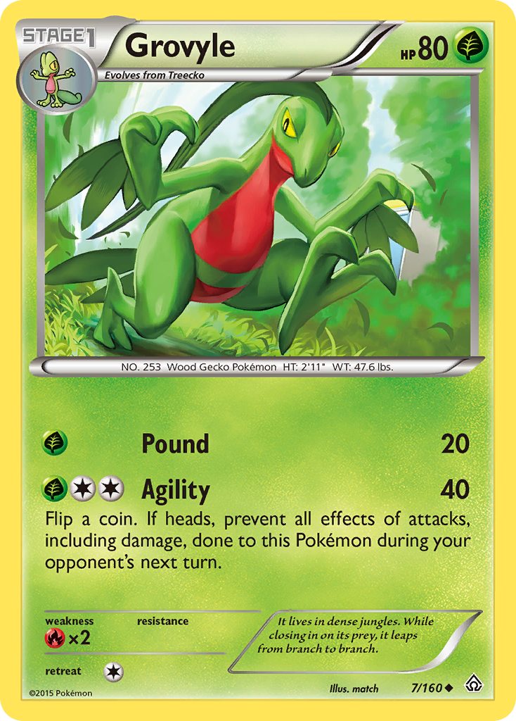 Grovyle (7/160) [XY: Primal Clash] | Rock City Comics