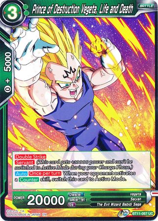 Prince of Destruction Vegeta, Life and Death [BT11-067] | Rock City Comics