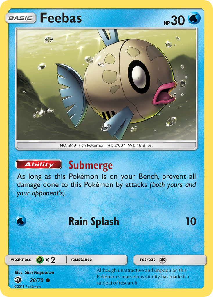 Feebas (28/70) [Sun & Moon: Dragon Majesty] | Rock City Comics