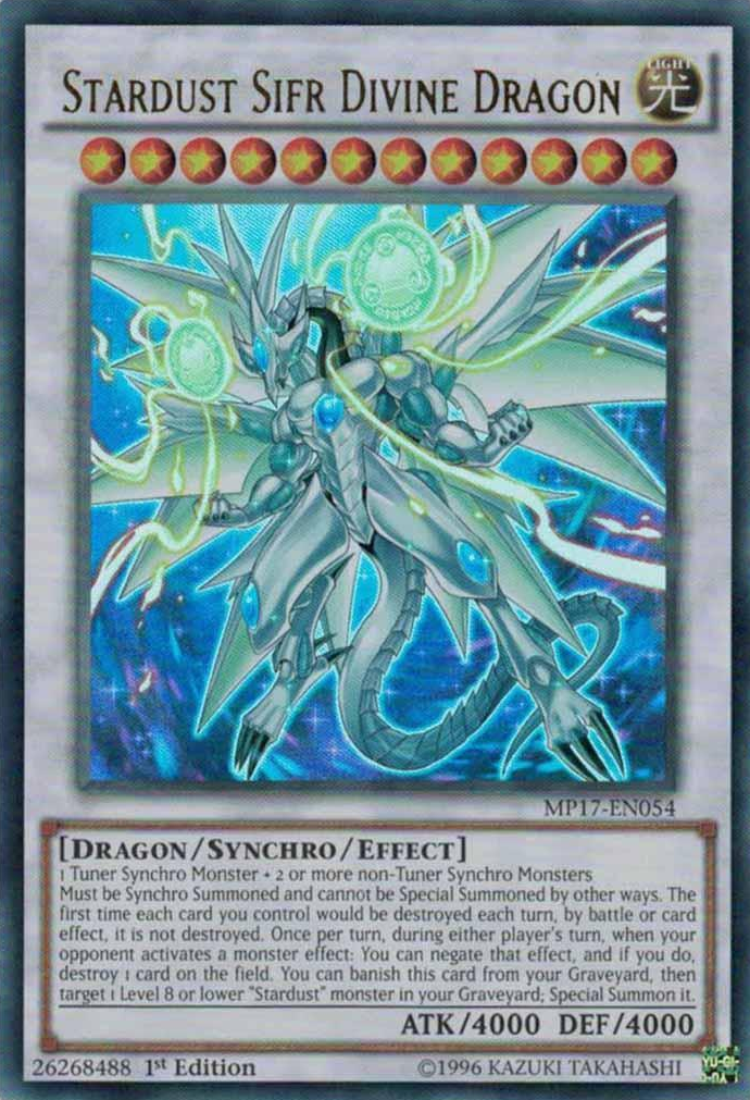 Stardust Sifr Divine Dragon [MP17-EN054] Ultra Rare | Rock City Comics