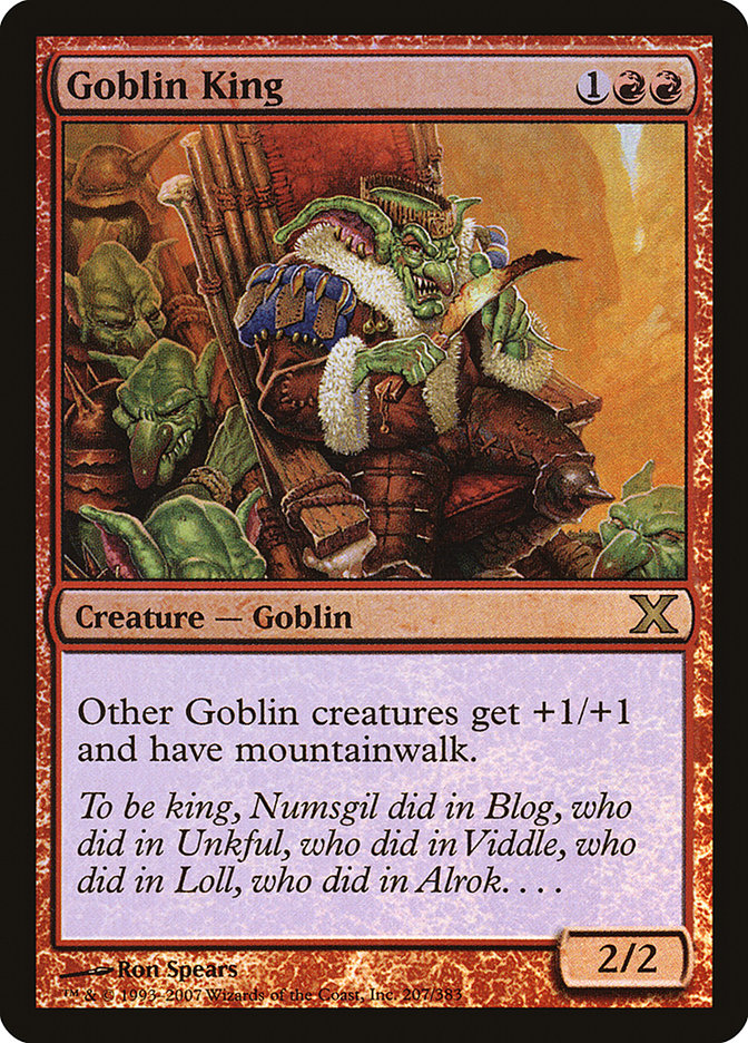 Goblin King (Premium Foil) [Tenth Edition] | Rock City Comics