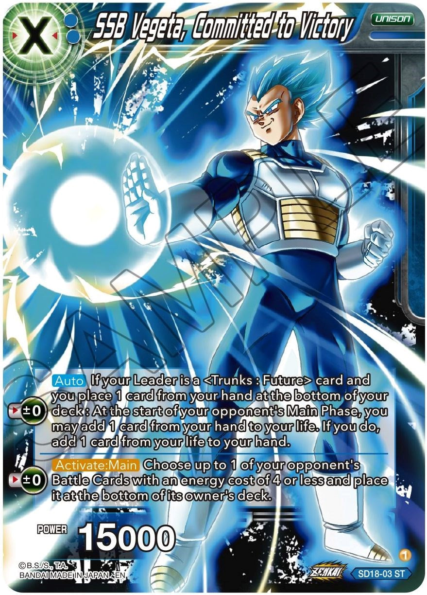 SSB Vegeta, Committed to Victory (SD18-03) [Dawn of the Z-Legends] | Rock City Comics