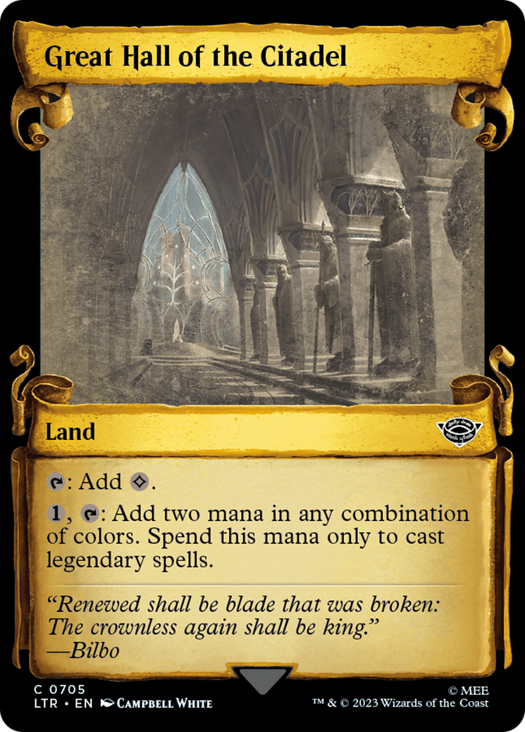 Great Hall of the Citadel [The Lord of the Rings: Tales of Middle-Earth Showcase Scrolls] | Rock City Comics