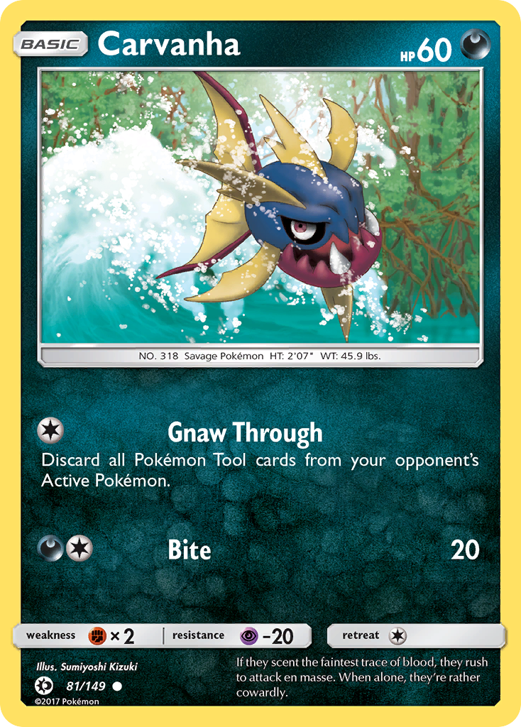 Carvanha (81/149) [Sun & Moon: Base Set] | Rock City Comics