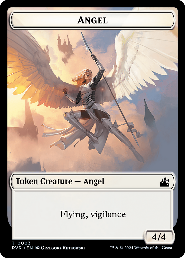 Goblin (0008) // Angel (0003) Double-Sided Token [Ravnica Remastered Tokens] | Rock City Comics