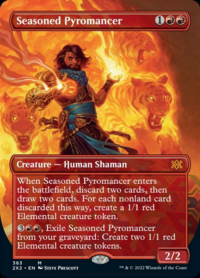 Seasoned Pyromancer (Borderless Alternate Art) [Double Masters 2022] | Rock City Comics