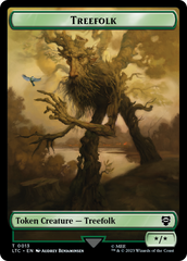 Beast // Treefolk Double Sided Token [The Lord of the Rings: Tales of Middle-Earth Commander Tokens] | Rock City Comics