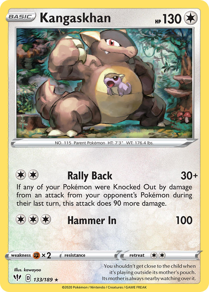 Kangaskhan (133/189) (Theme Deck Exclusive) [Sword & Shield: Darkness Ablaze] | Rock City Comics