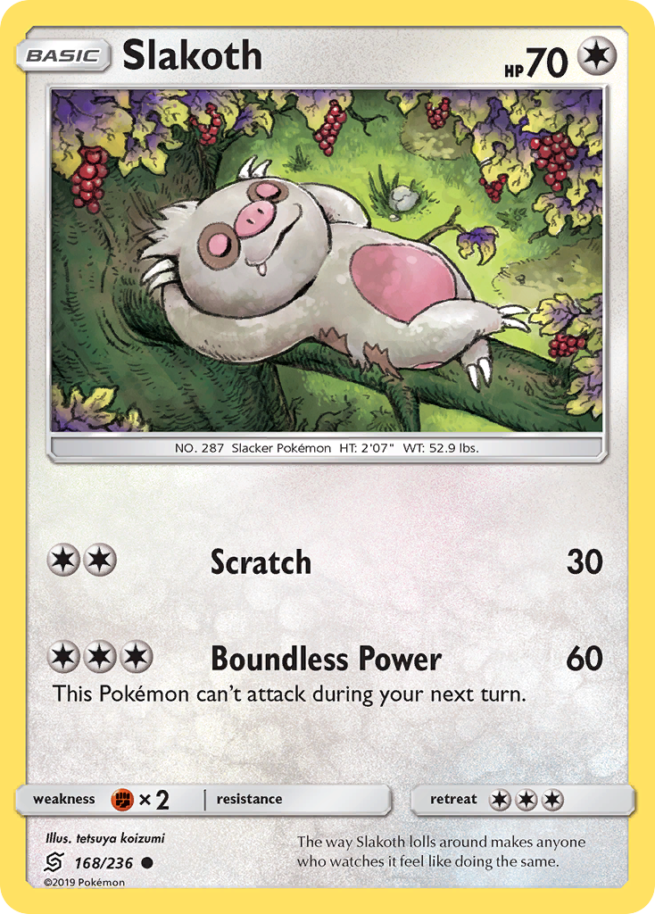 Slakoth (168/236) [Sun & Moon: Unified Minds] | Rock City Comics
