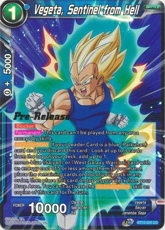 Vegeta, Sentinel from Hell (BT12-035) [Vicious Rejuvenation Prerelease Promos] | Rock City Comics