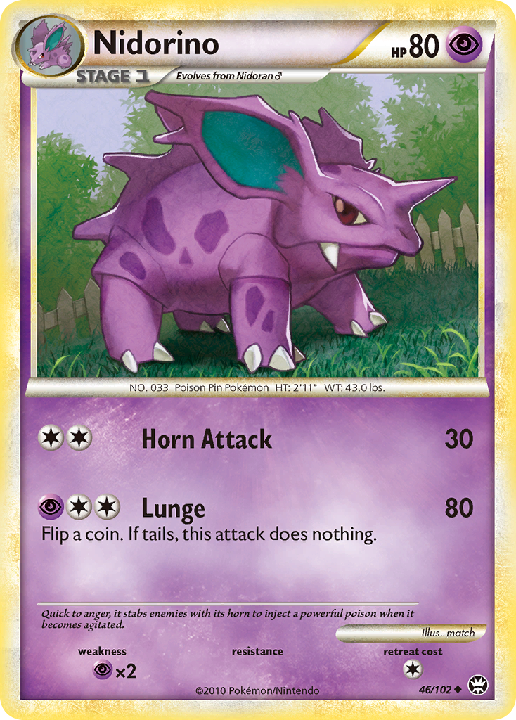 Nidorino (46/102) [HeartGold & SoulSilver: Triumphant] | Rock City Comics