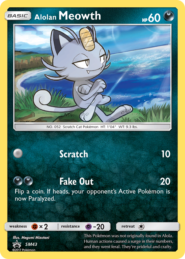 Alolan Meowth (SM43) [Sun & Moon: Black Star Promos] | Rock City Comics