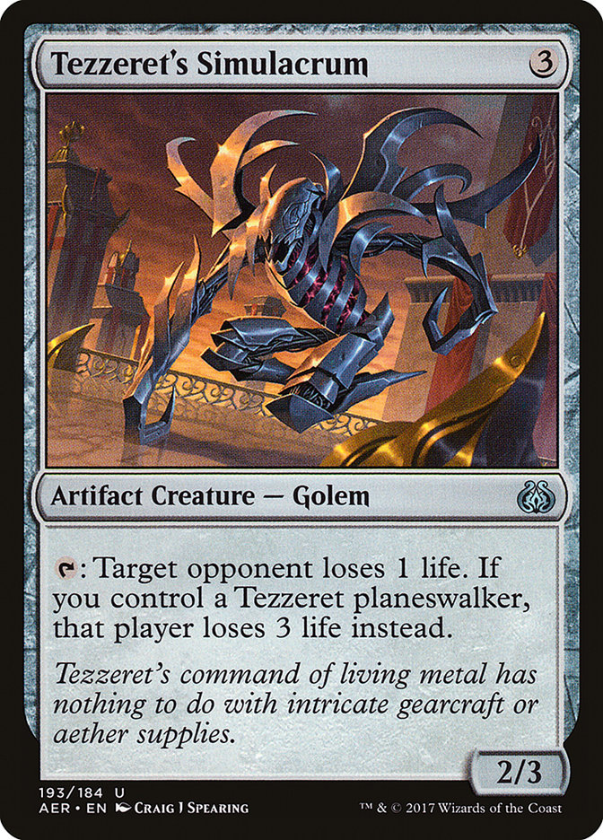 Tezzeret's Simulacrum [Aether Revolt] | Rock City Comics