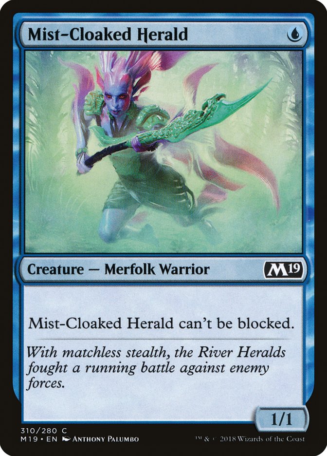 Mist-Cloaked Herald [Core Set 2019] | Rock City Comics