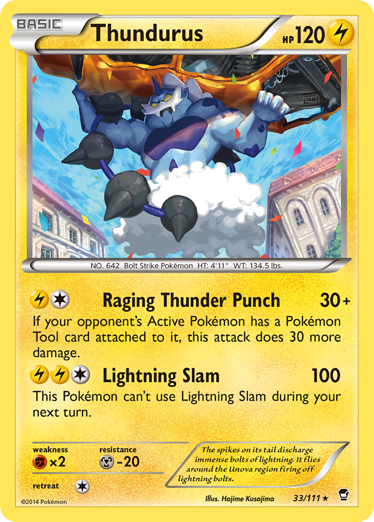 Thundurus (33/111) [XY: Furious Fists] | Rock City Comics