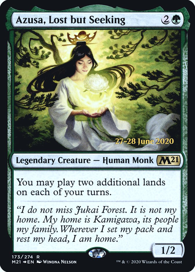 Azusa, Lost but Seeking  [Core Set 2021 Prerelease Promos] | Rock City Comics