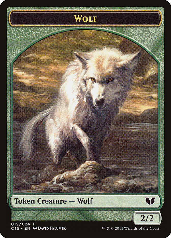 Wolf // Zombie Double-Sided Token [Commander 2015 Tokens] | Rock City Comics