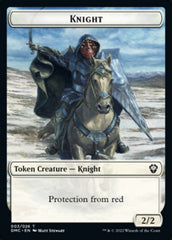 Zombie Knight // Knight Double-sided Token [Dominaria United Commander Tokens] | Rock City Comics