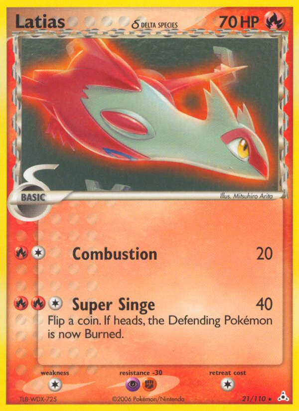 Latias (21/110) (Delta Species) [EX: Holon Phantoms] | Rock City Comics