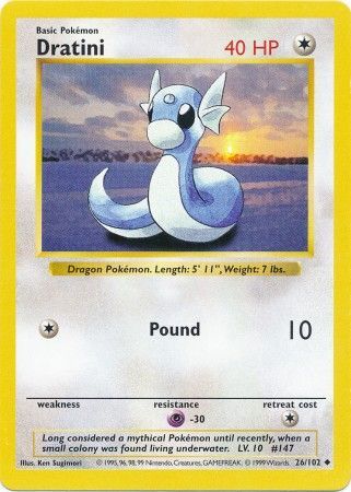 Dratini (26/102) [Base Set Shadowless Unlimited] | Rock City Comics