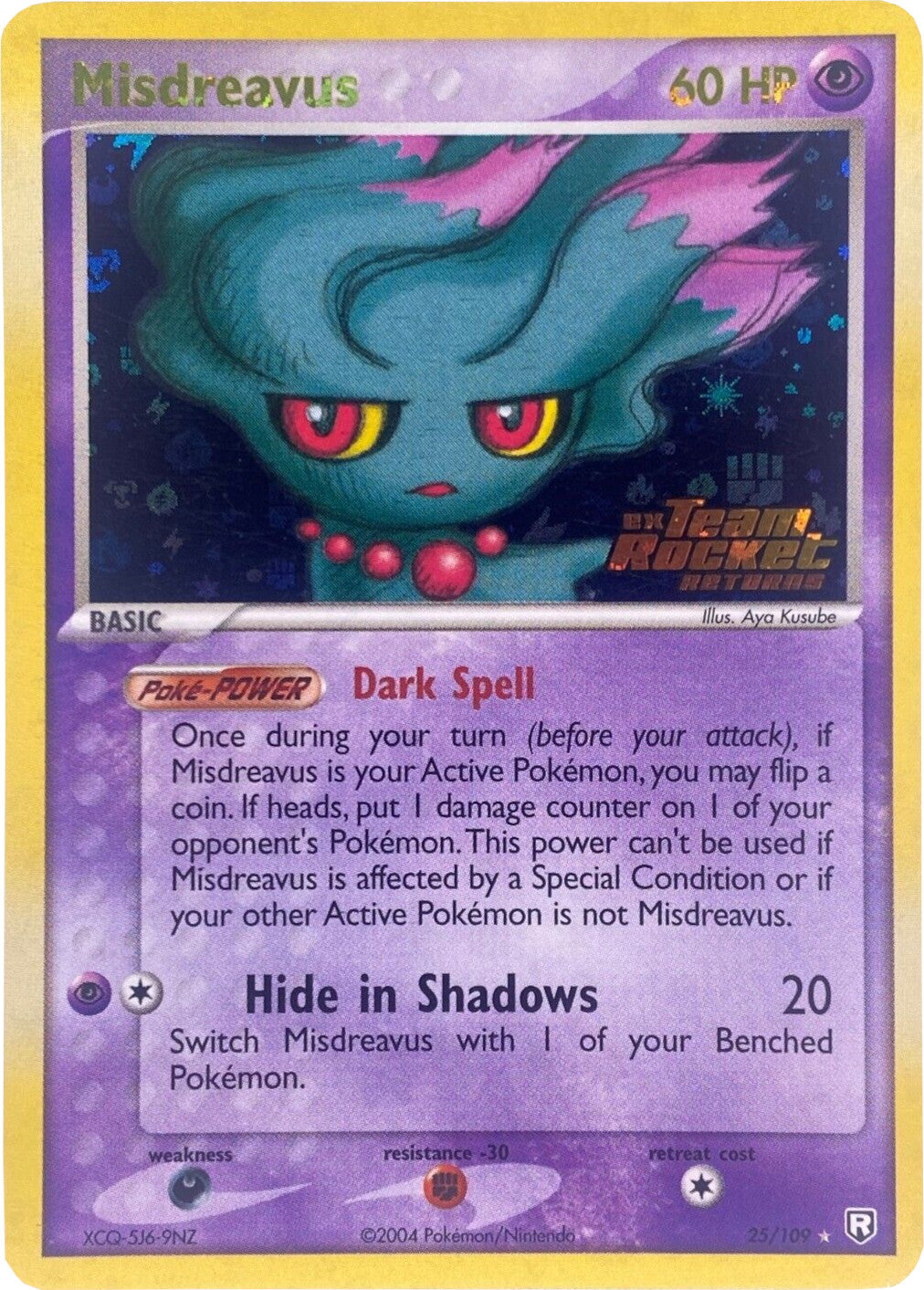 Misdreavus (25/109) (Stamped) [EX: Team Rocket Returns] | Rock City Comics