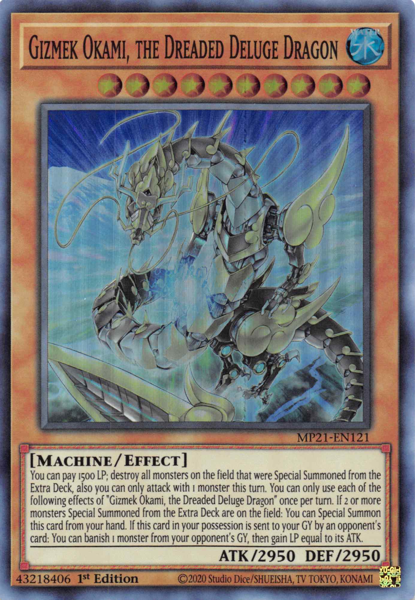 Gizmek Okami, the Dreaded Deluge Dragon [MP21-EN121] Super Rare | Rock City Comics