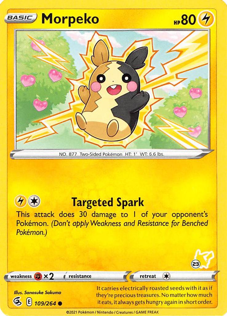 Morpeko (109/264) (Pikachu Stamp #23) [Battle Academy 2022] | Rock City Comics