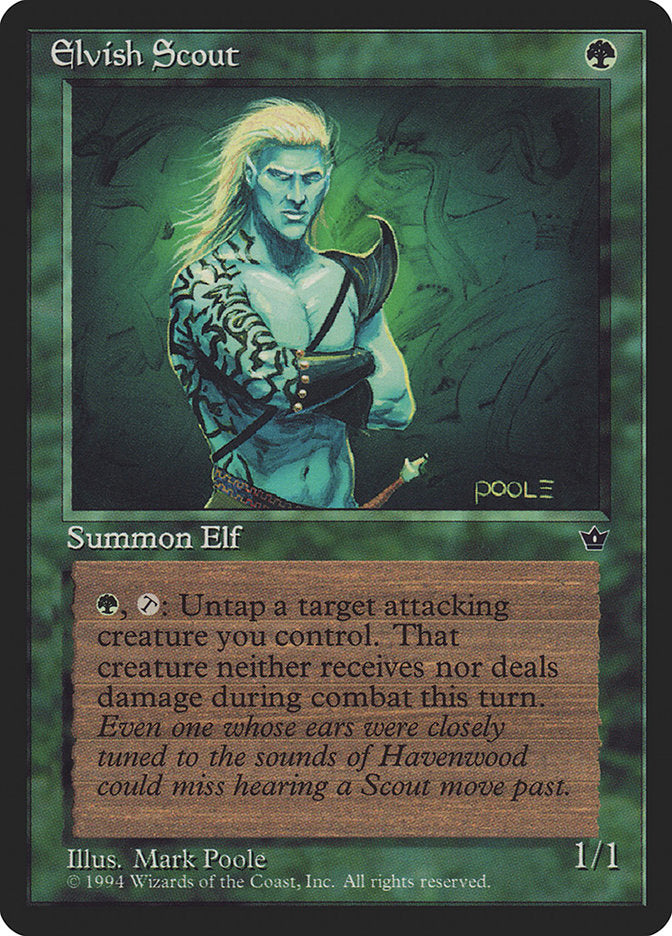 Elvish Scout (Mark Poole) [Fallen Empires] | Rock City Comics