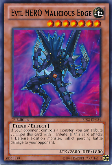 Evil HERO Malicious Edge [BP02-EN054] Rare | Rock City Comics