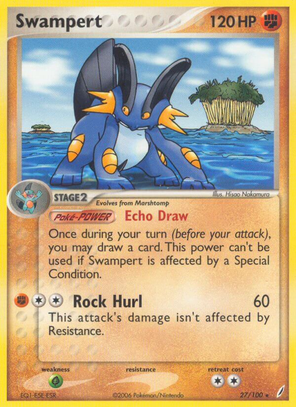 Swampert (27/100) (Theme Deck Exclusive) [EX: Crystal Guardians] | Rock City Comics