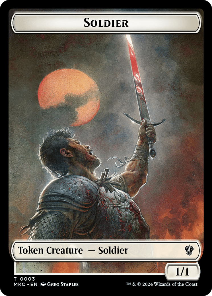 Soldier // Ogre Double-Sided Token [Murders at Karlov Manor Commander Tokens] | Rock City Comics