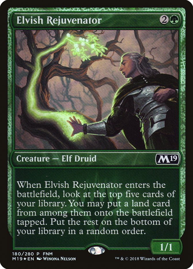 Elvish Rejuvenator (FNM) [Core Set 2019 Promos] | Rock City Comics